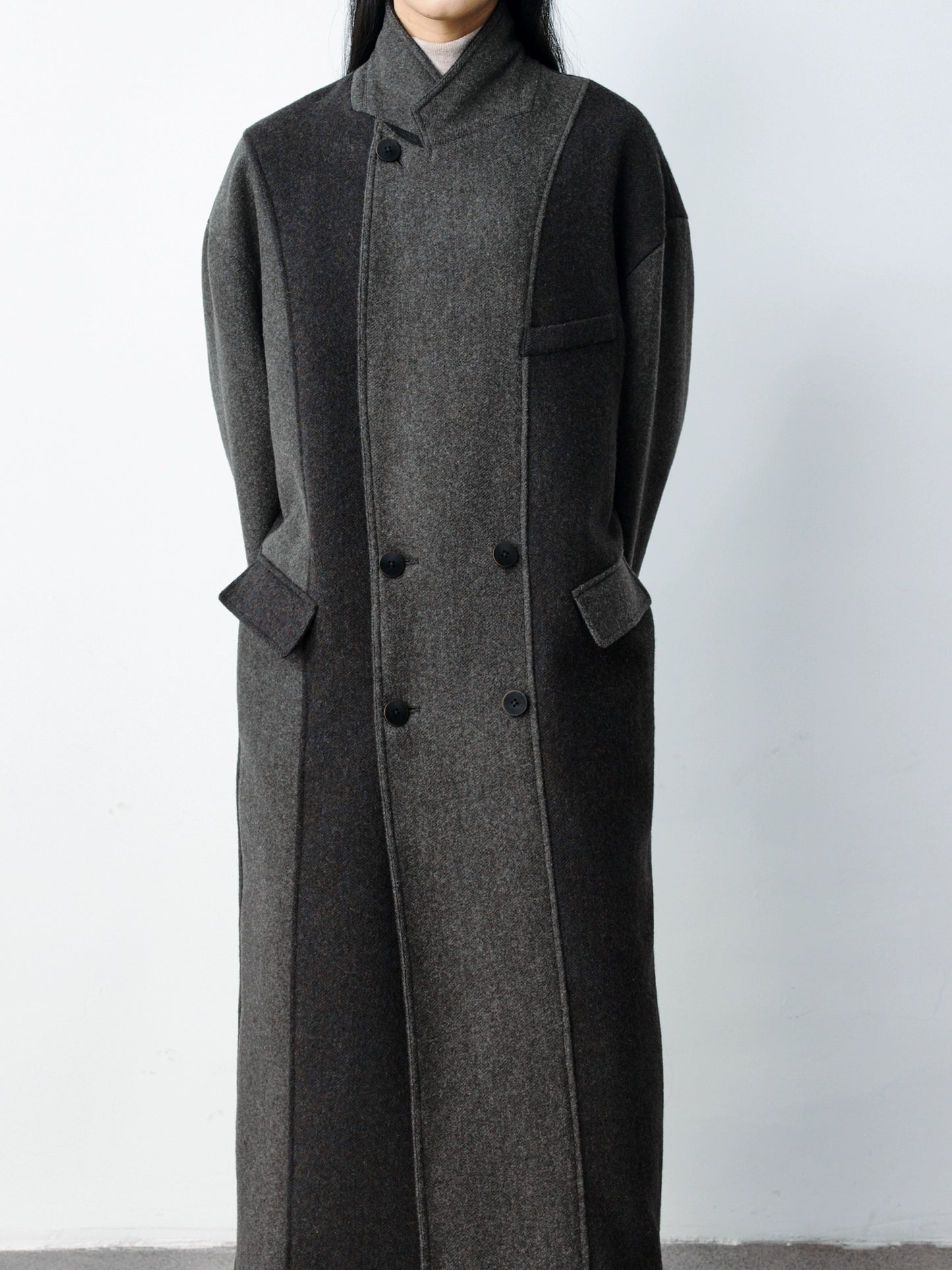 Patch Work Wool Coat