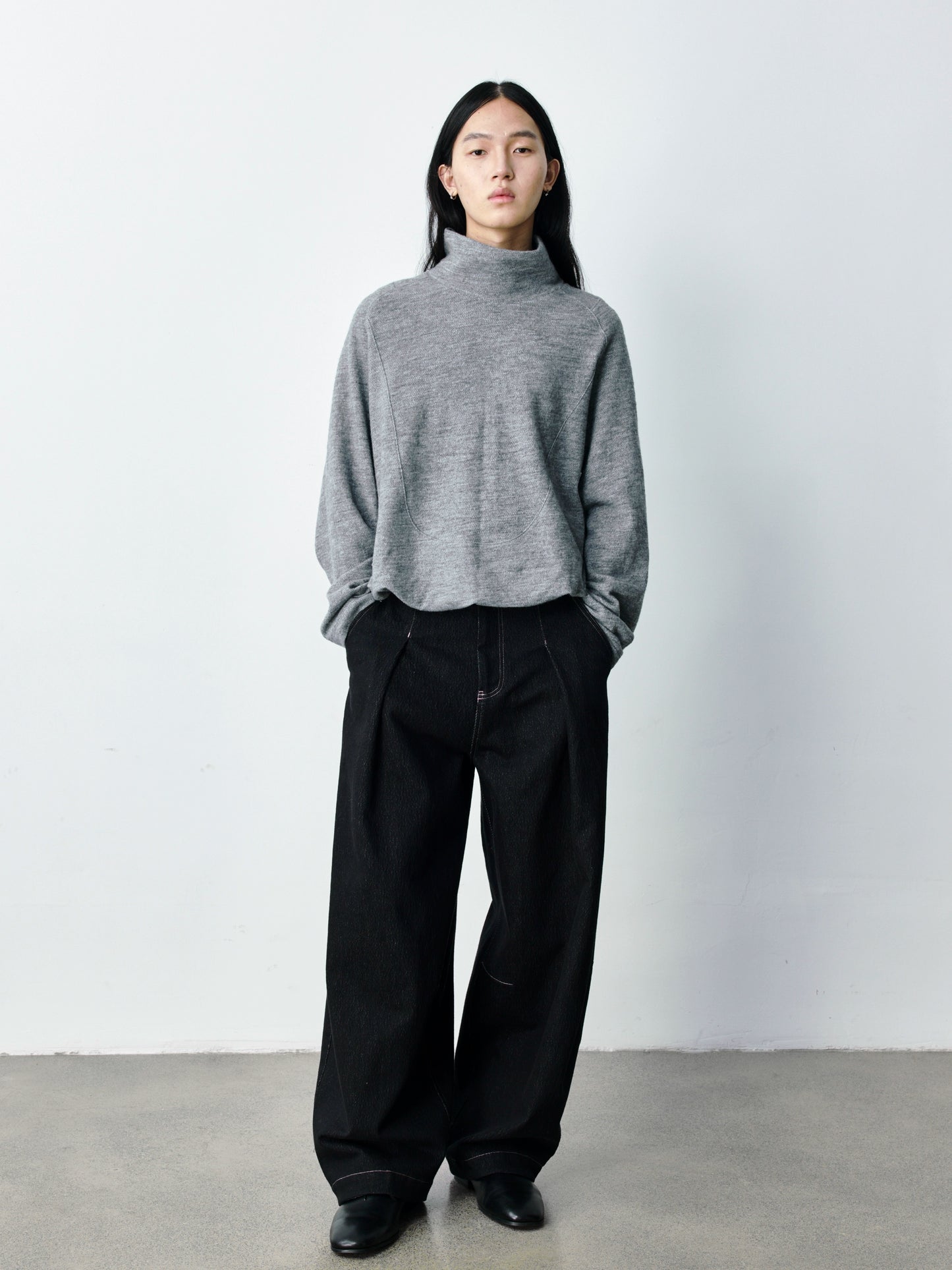 Merino Wool  High Neck Sweater