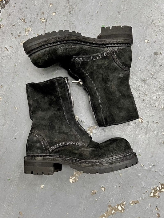 Double zipper Goodyear knight boots