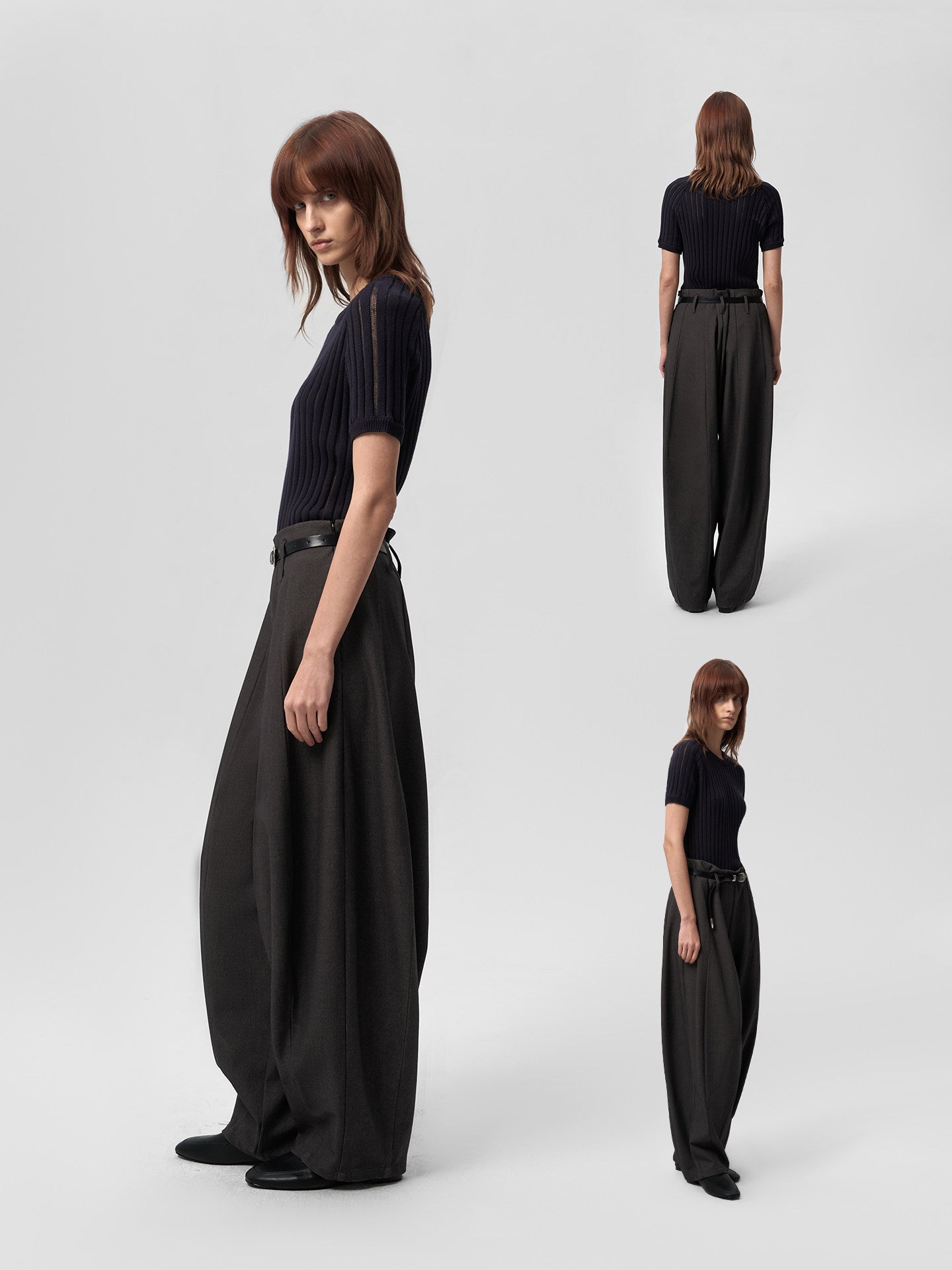 Split Straight Suit Trouser