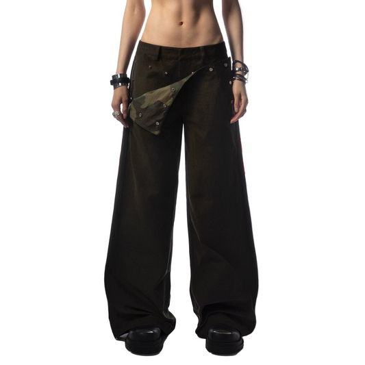 Camouflage Panelled Sailor Trouser