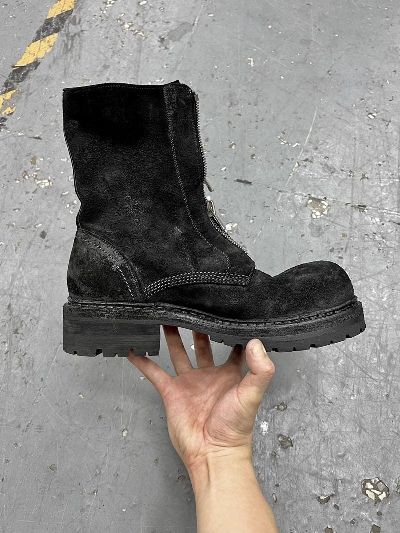 Double zipper Goodyear knight boots