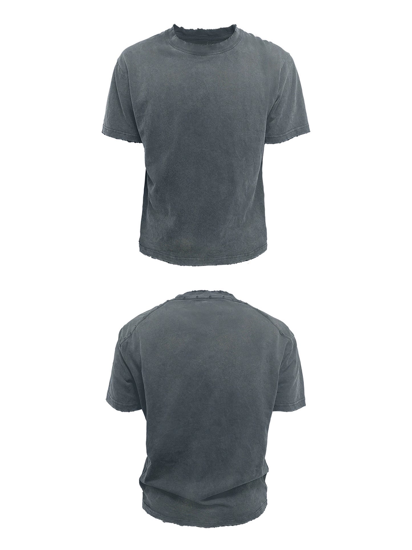 Washed destruction Short Sleeve T-shirt