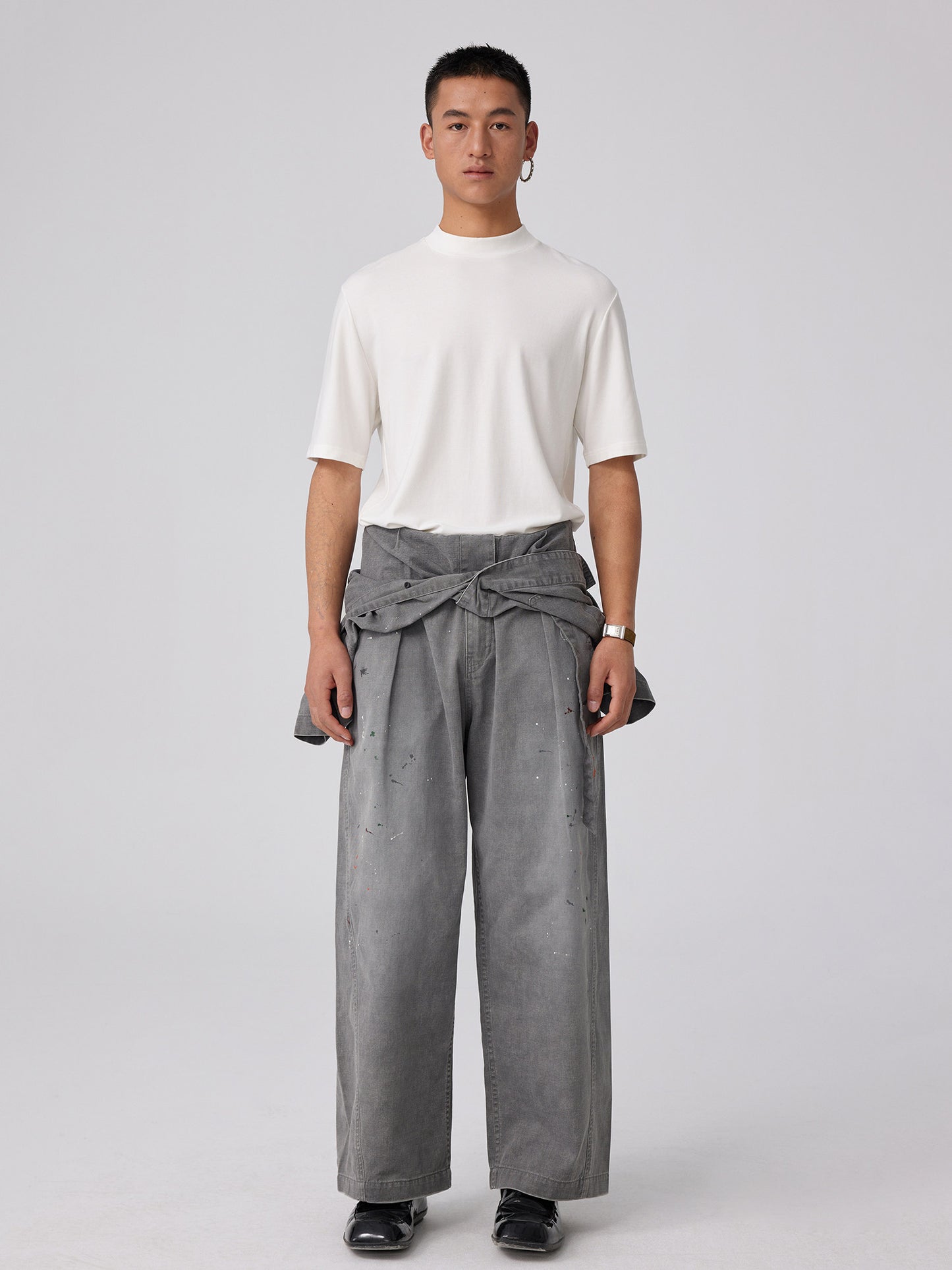 Mock Neck slim fit T-Shirt