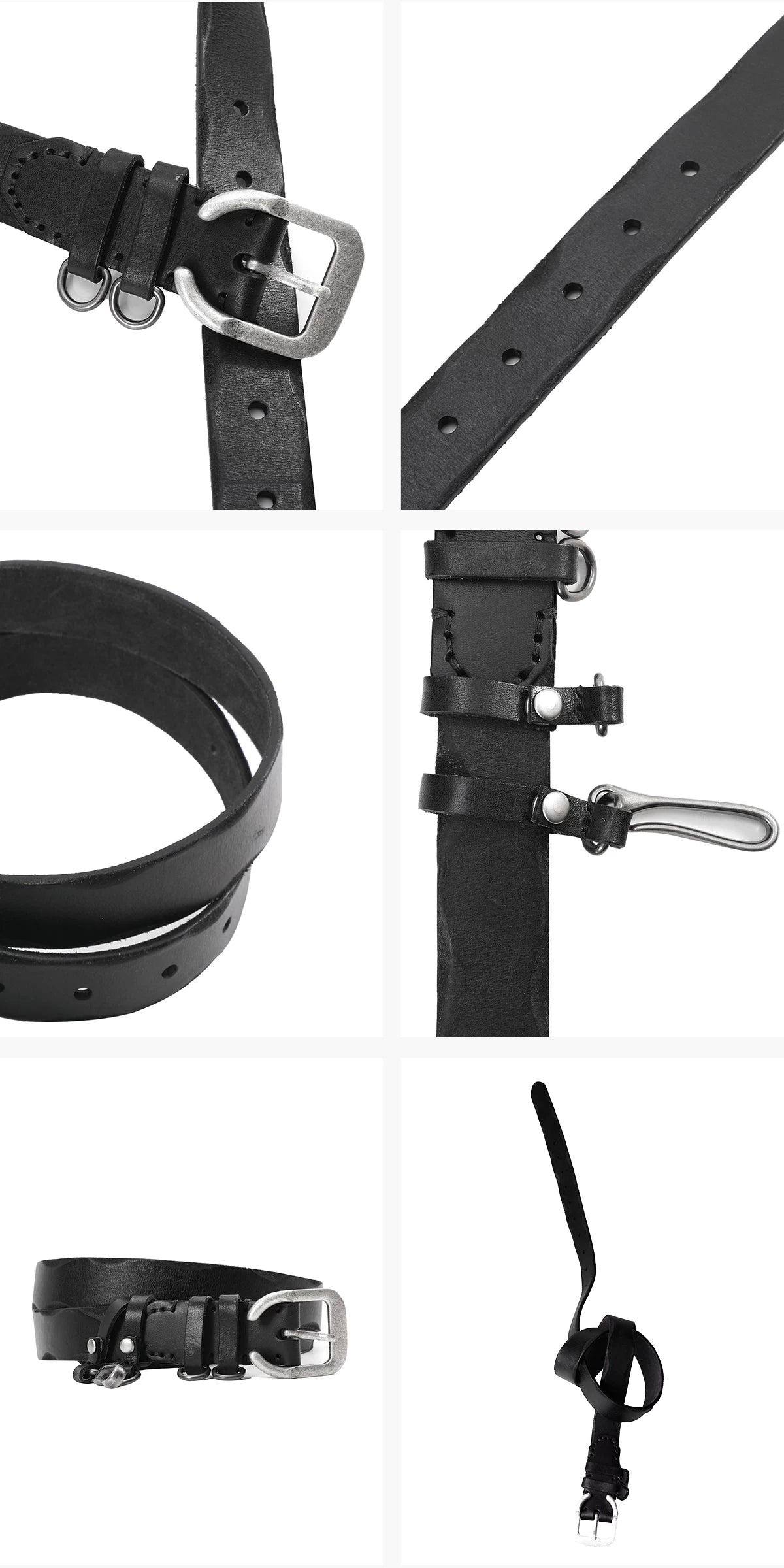Multi-ring plant kneaded leather belt