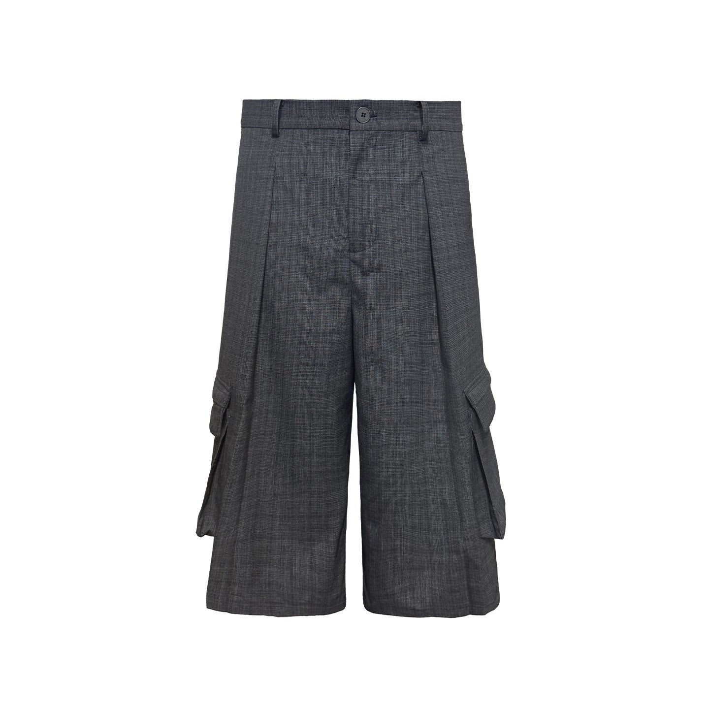 Plaid Pleated Cargo shorts
