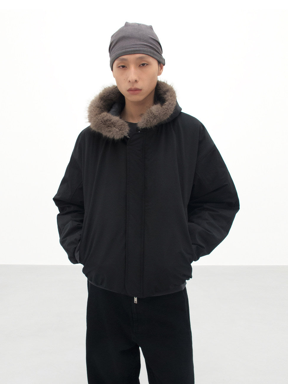 Fur Collar Hooded Jacket