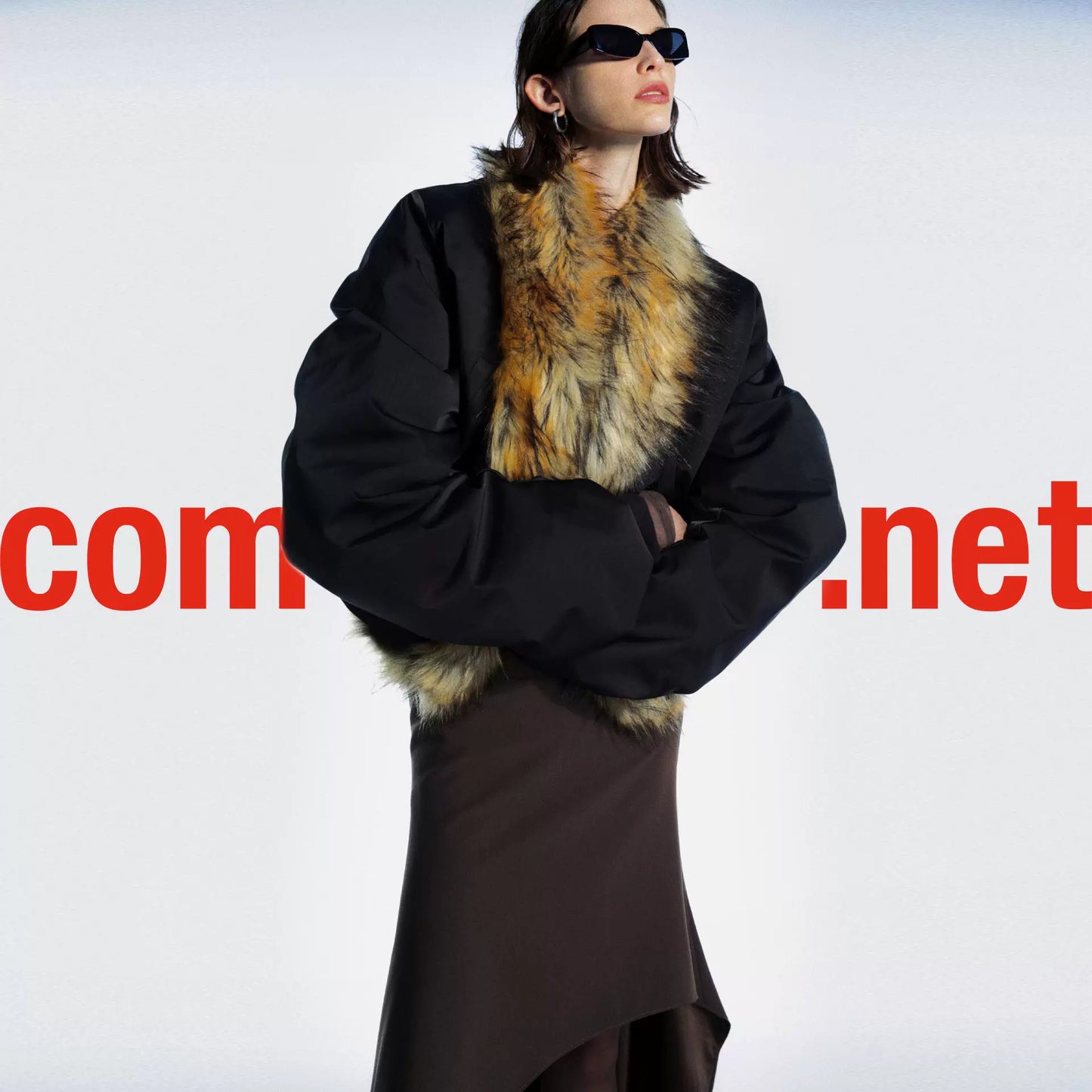 Detachable fur collar Bomber Jacket