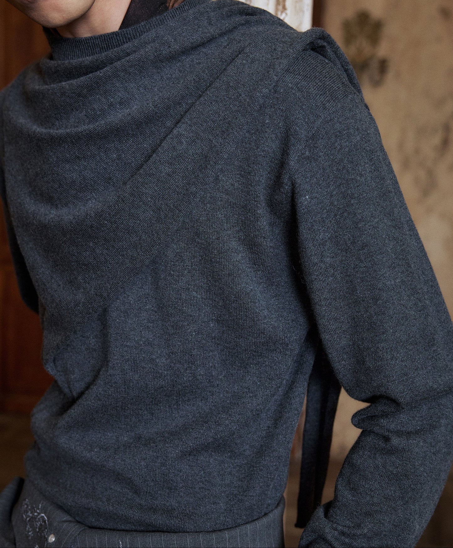 "bone-to-the-bone" knit sweater