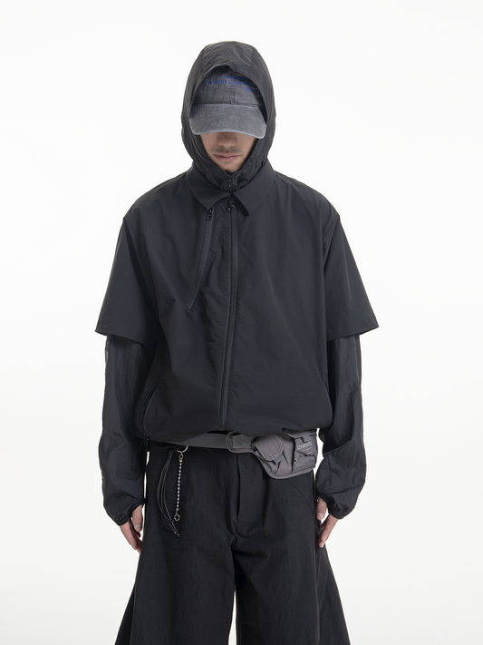 Quick Dry Zip Lapel shirt
