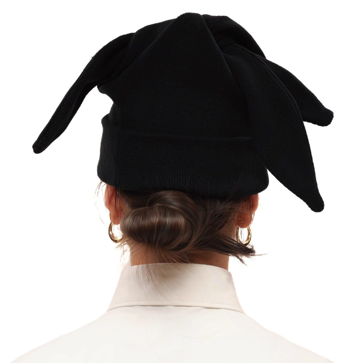 Three-ear knit beanie