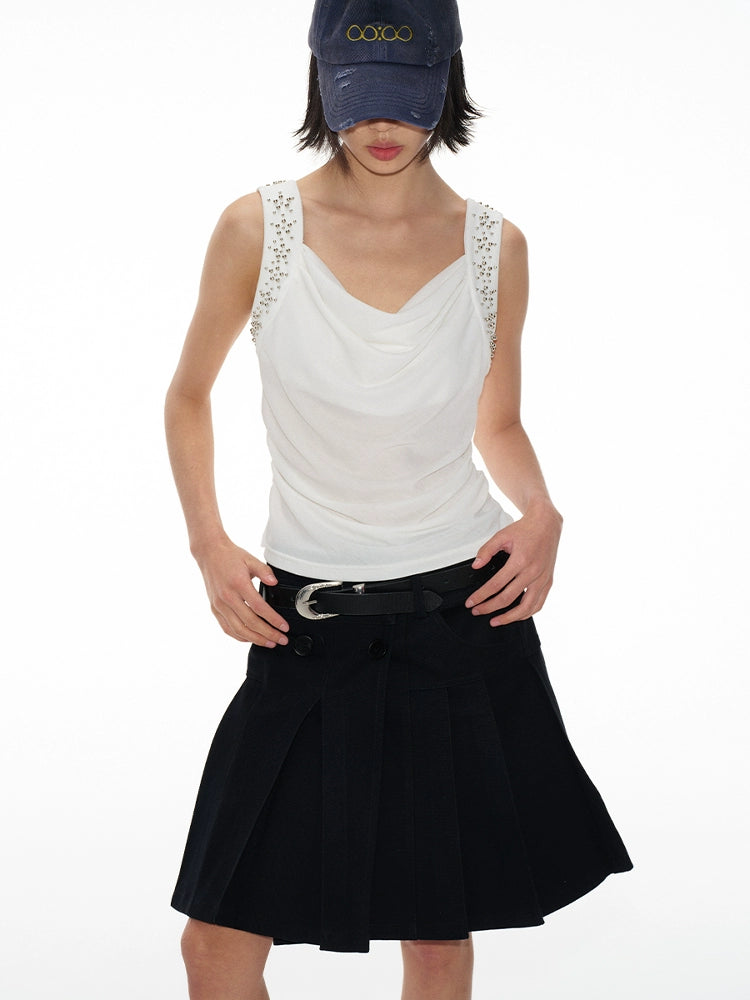 Studded Swing Neck Top