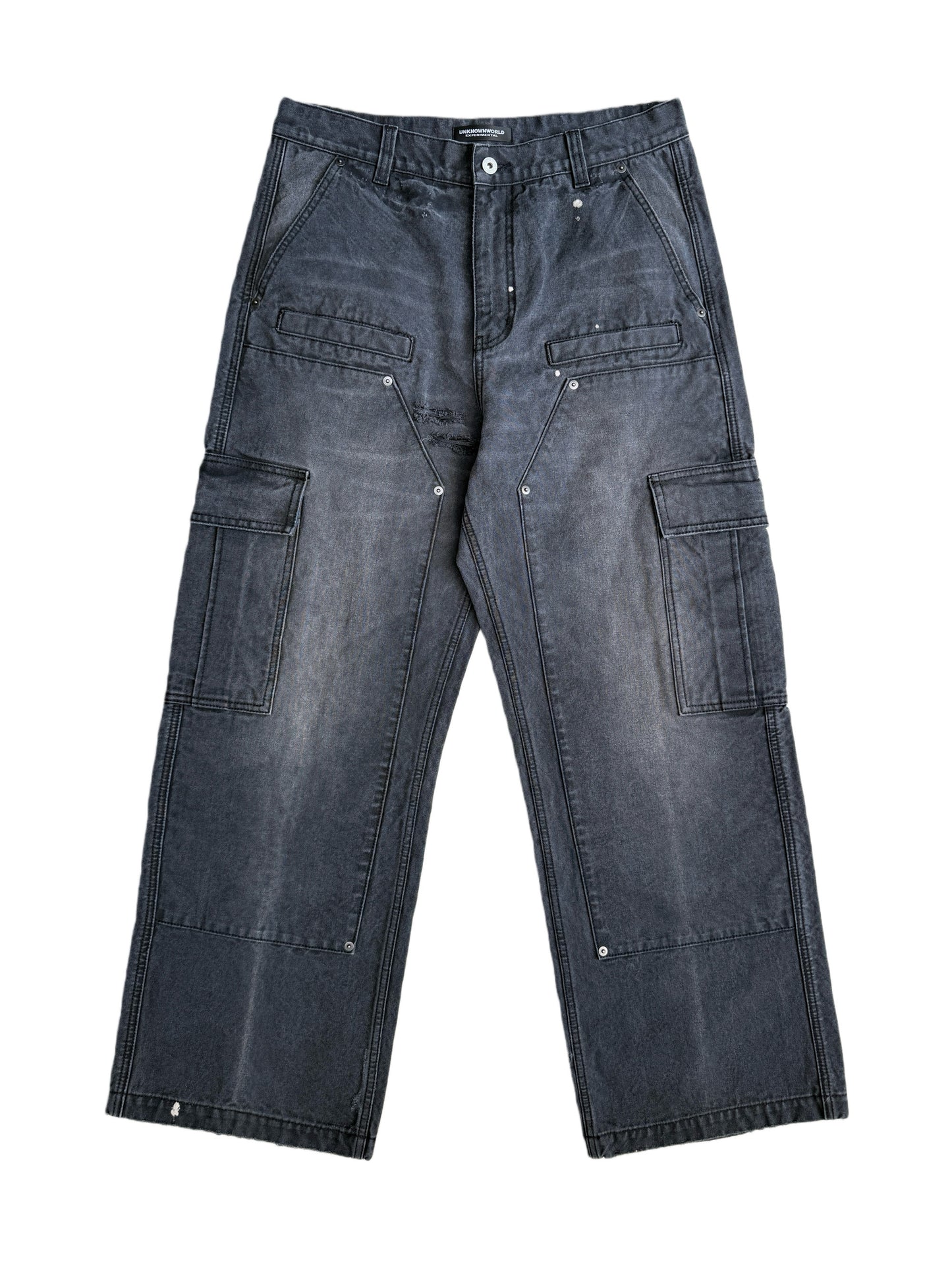 One-Line Bag Cargo Knee Canvas Logging Pants