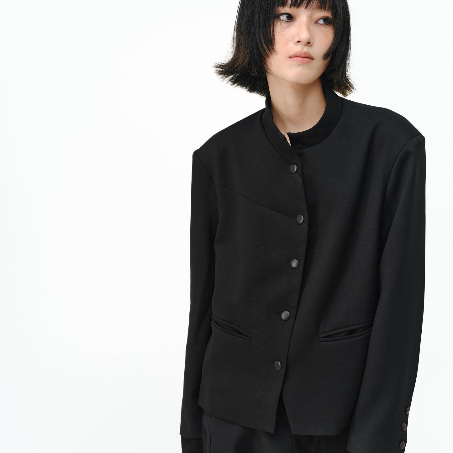 stand-up collar special cut Zhongshan jacket