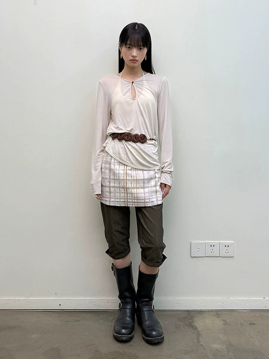 V-Neck Long Sleeve T-Shirt