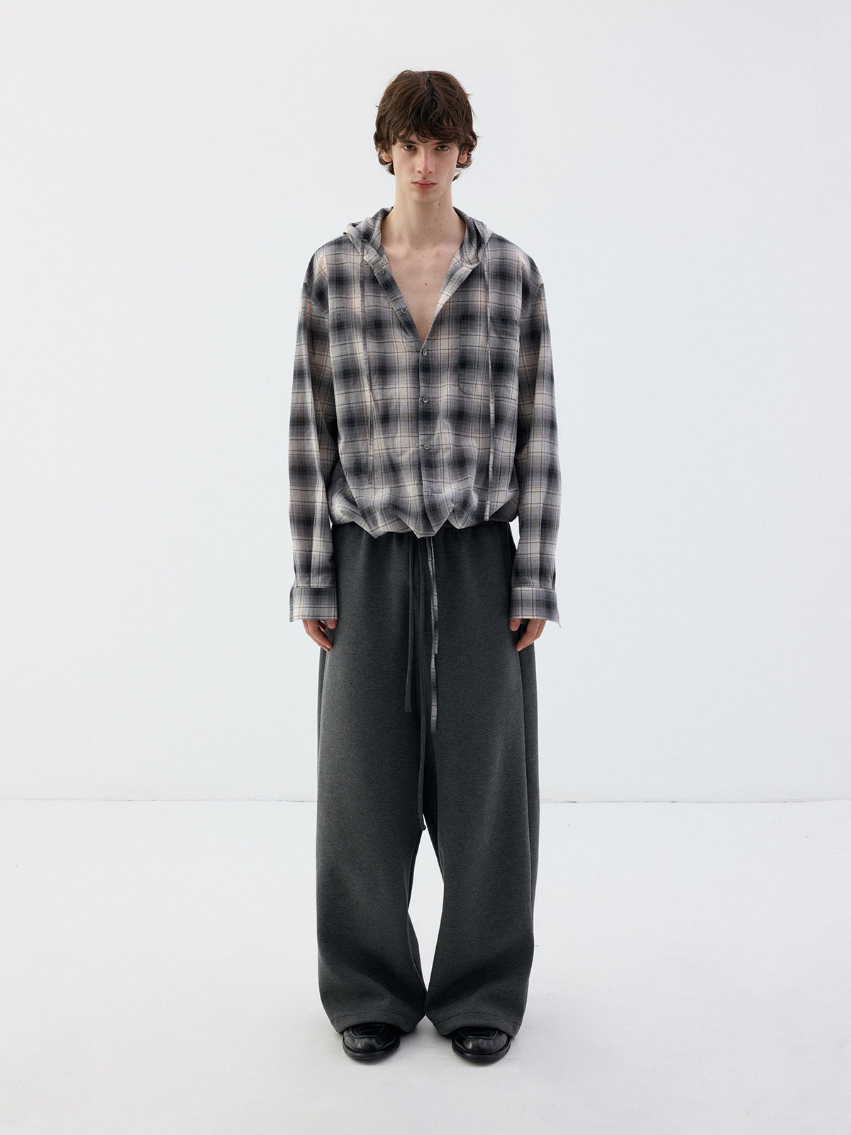 Dropped straight sweatpants