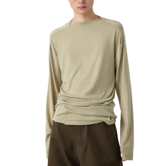 Straight Neck long-sleeved T-shirt