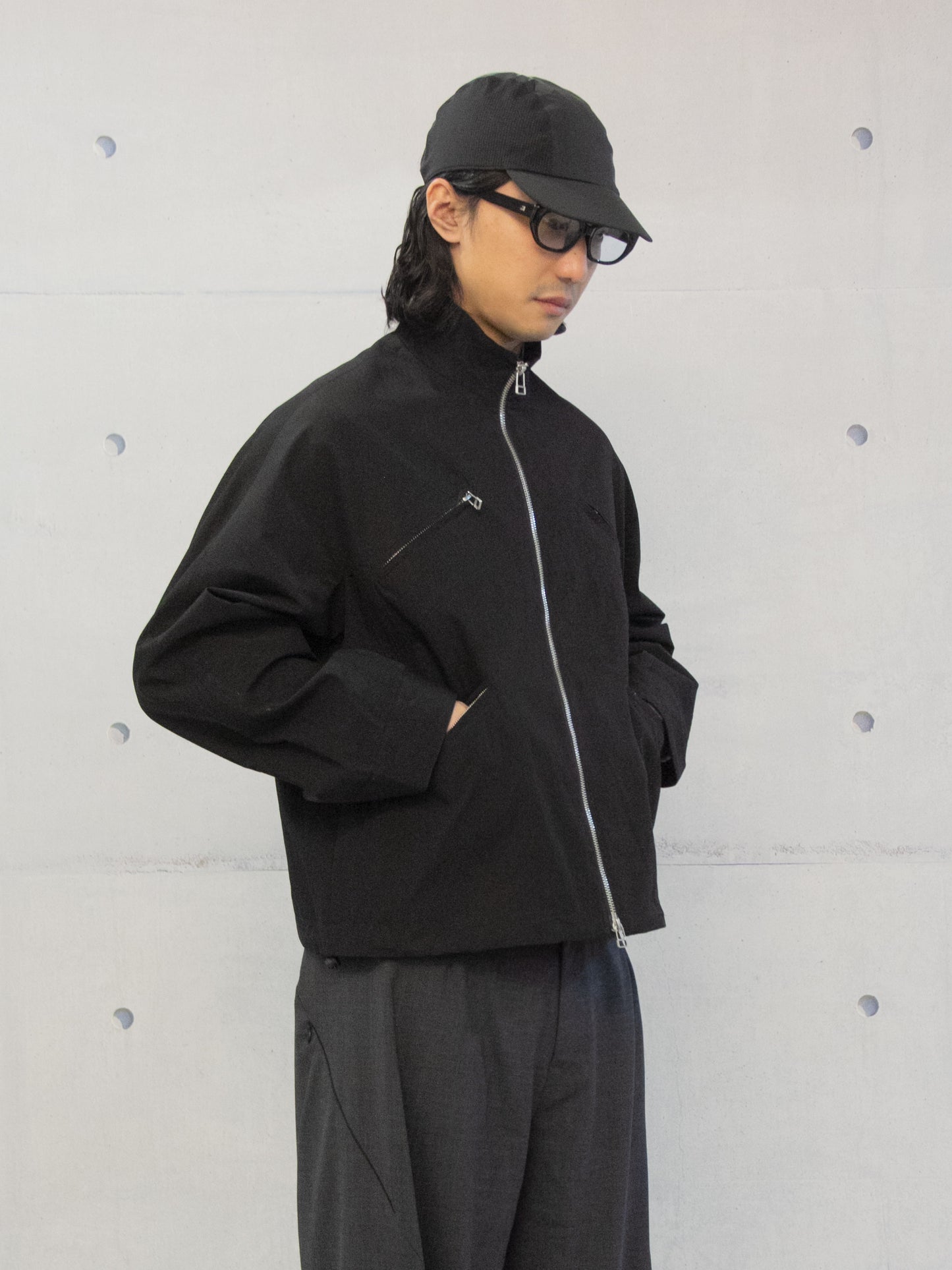 Micro-pleated multi-zip jacket