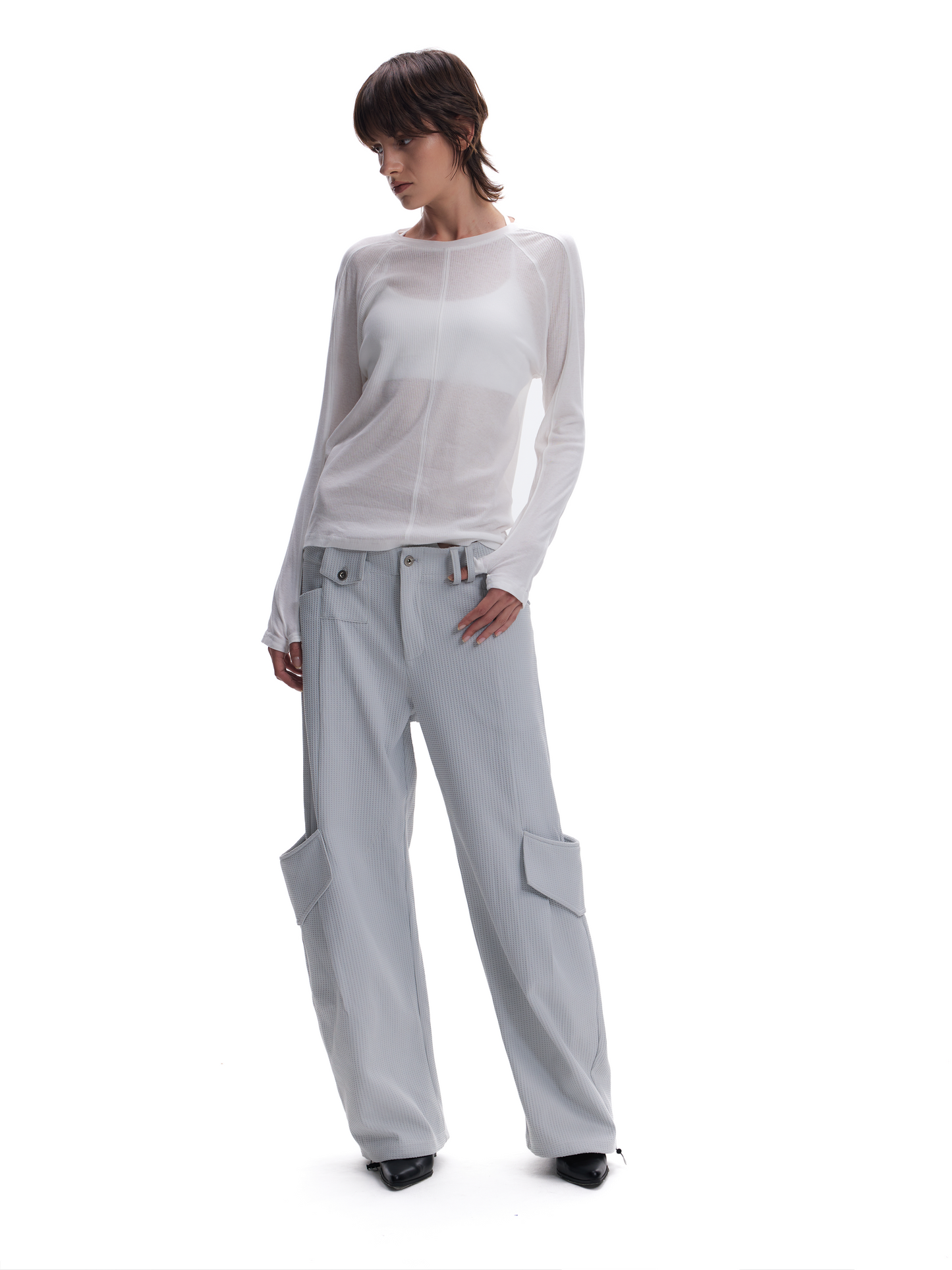 Sun-Protection 3D Cut-Out Long-Sleeve T