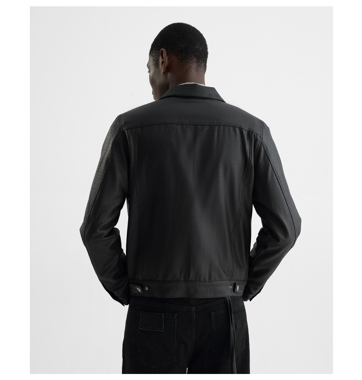 Short Motorcycle Coated Jacket