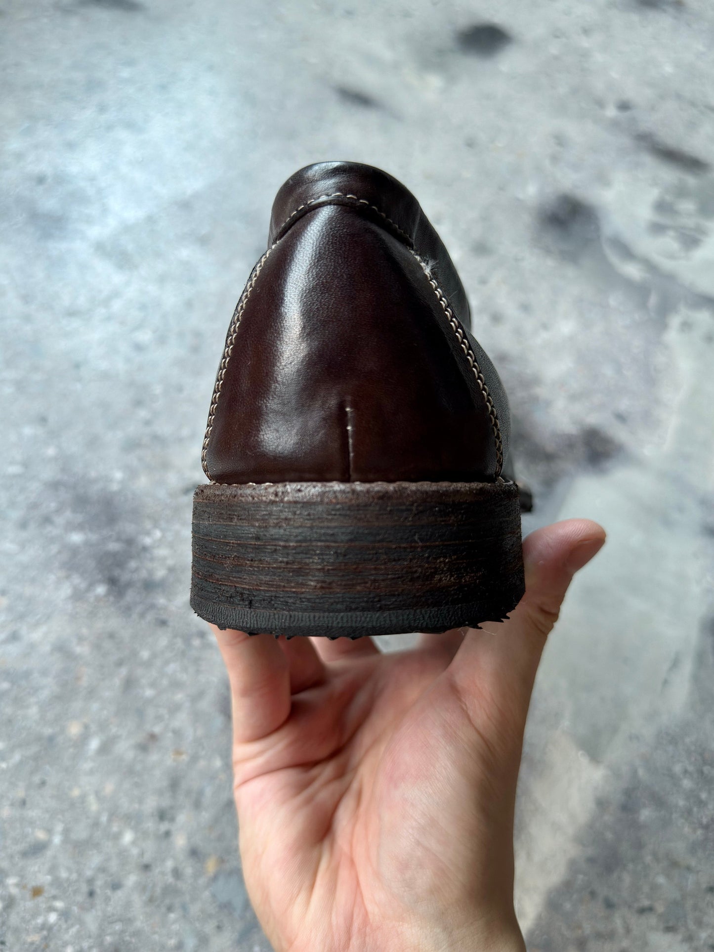 Pointed Toe Washable Horsehide Loafers
