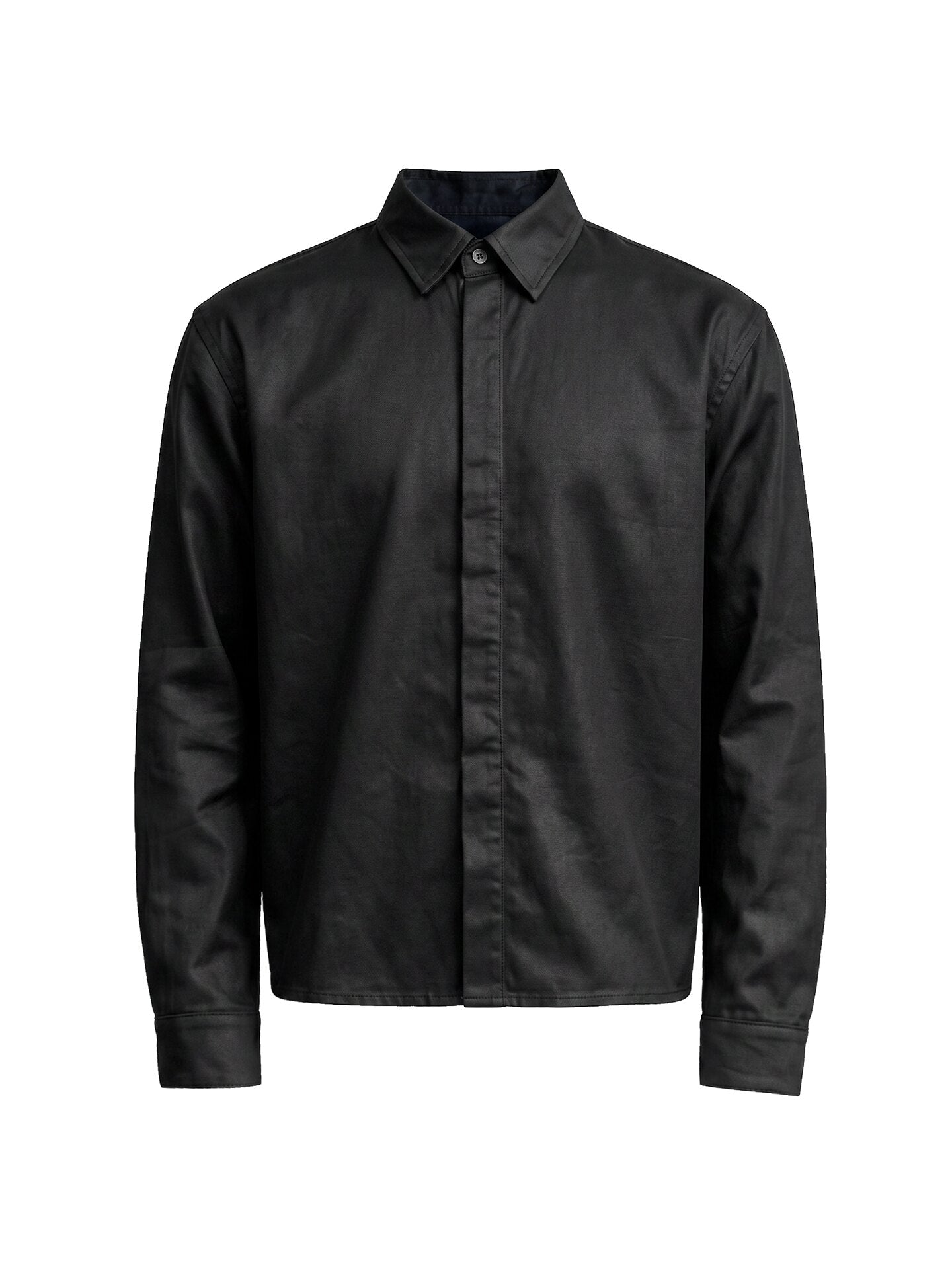 Wall coated long-sleeve waxed shirt