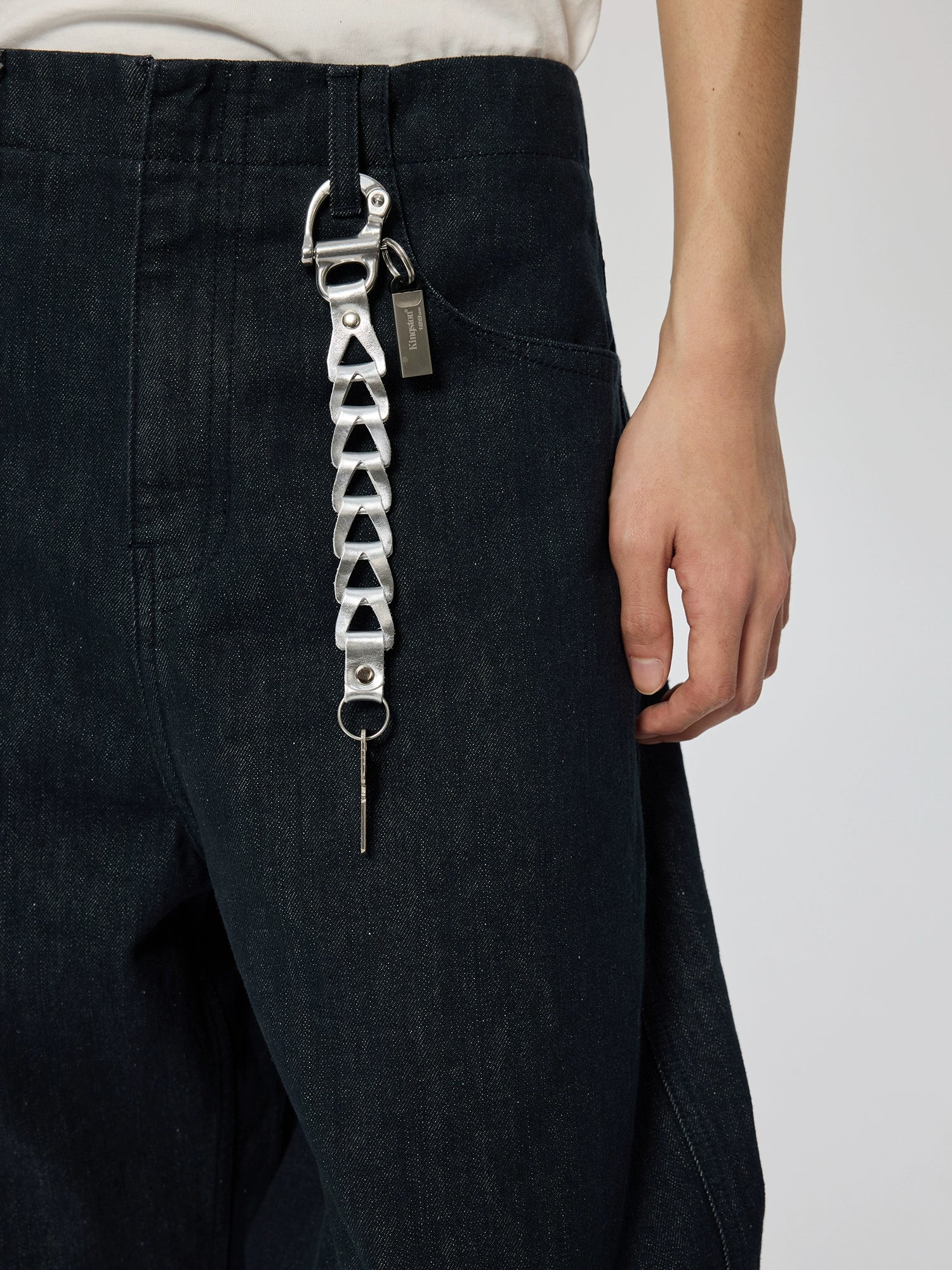 Metallic Braided Keychain