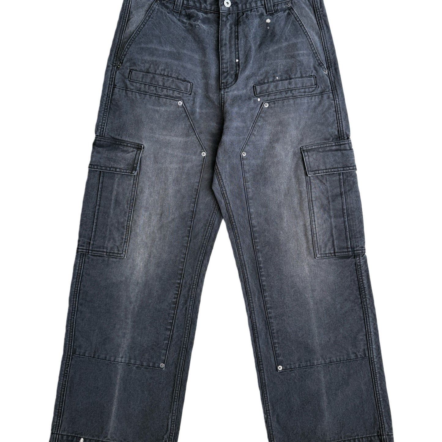 One-Line Bag Cargo Knee Canvas Logging Pants
