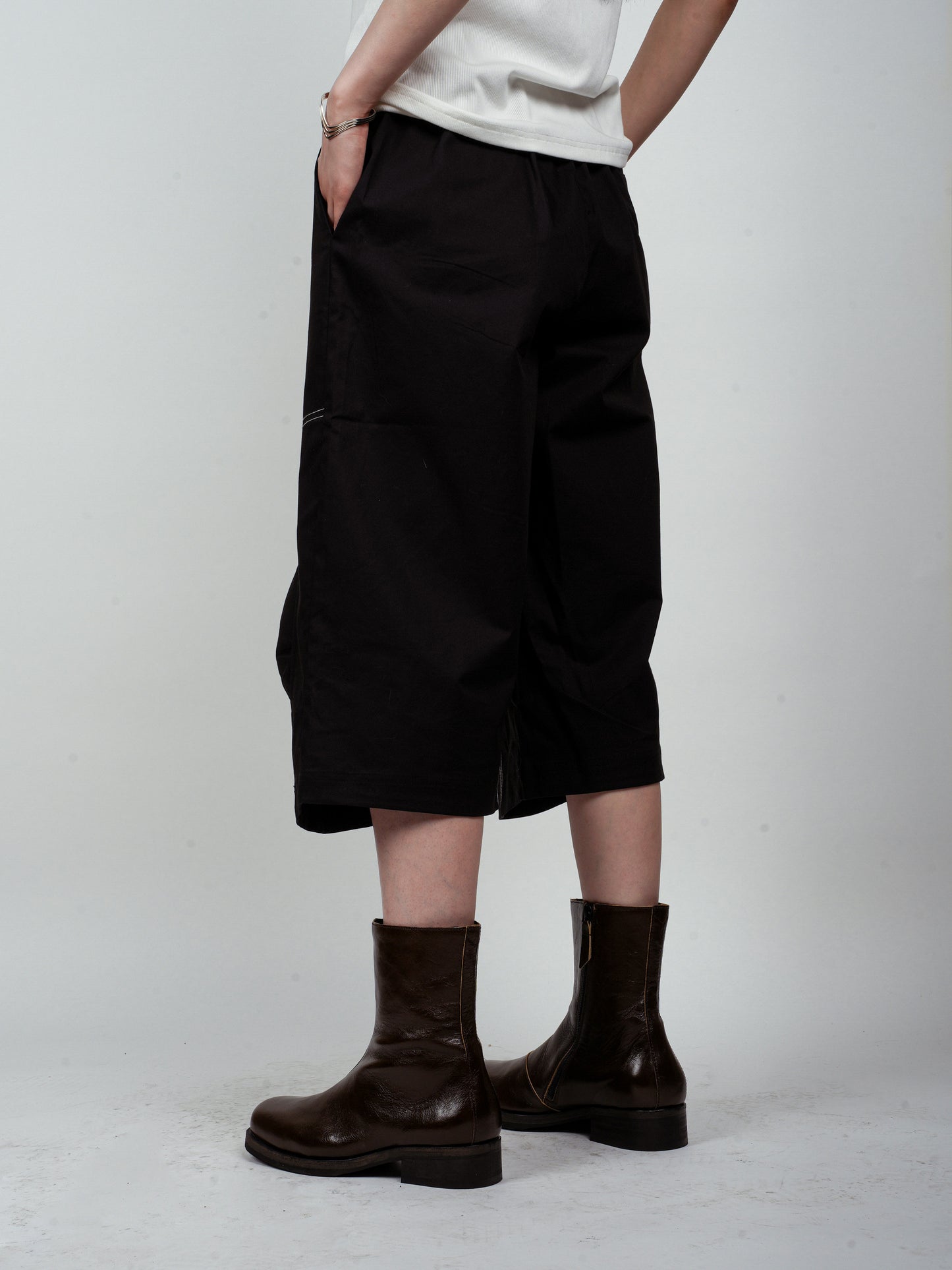 Wide Leg Dark Shorts