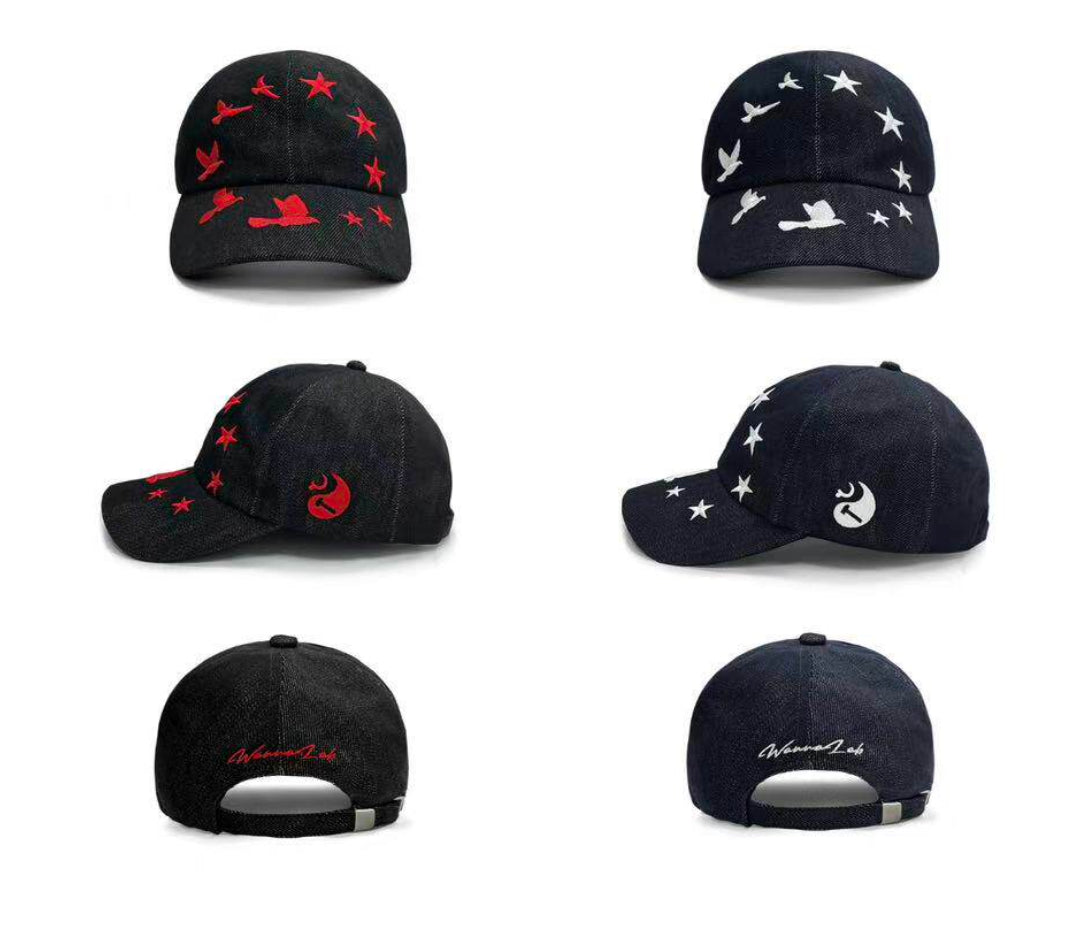 Embroidered five-star cap