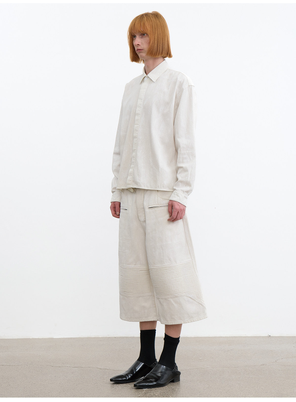 Wall coated long-sleeve waxed shirt