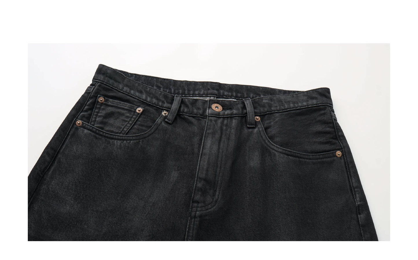 Wax Coated straight jeans