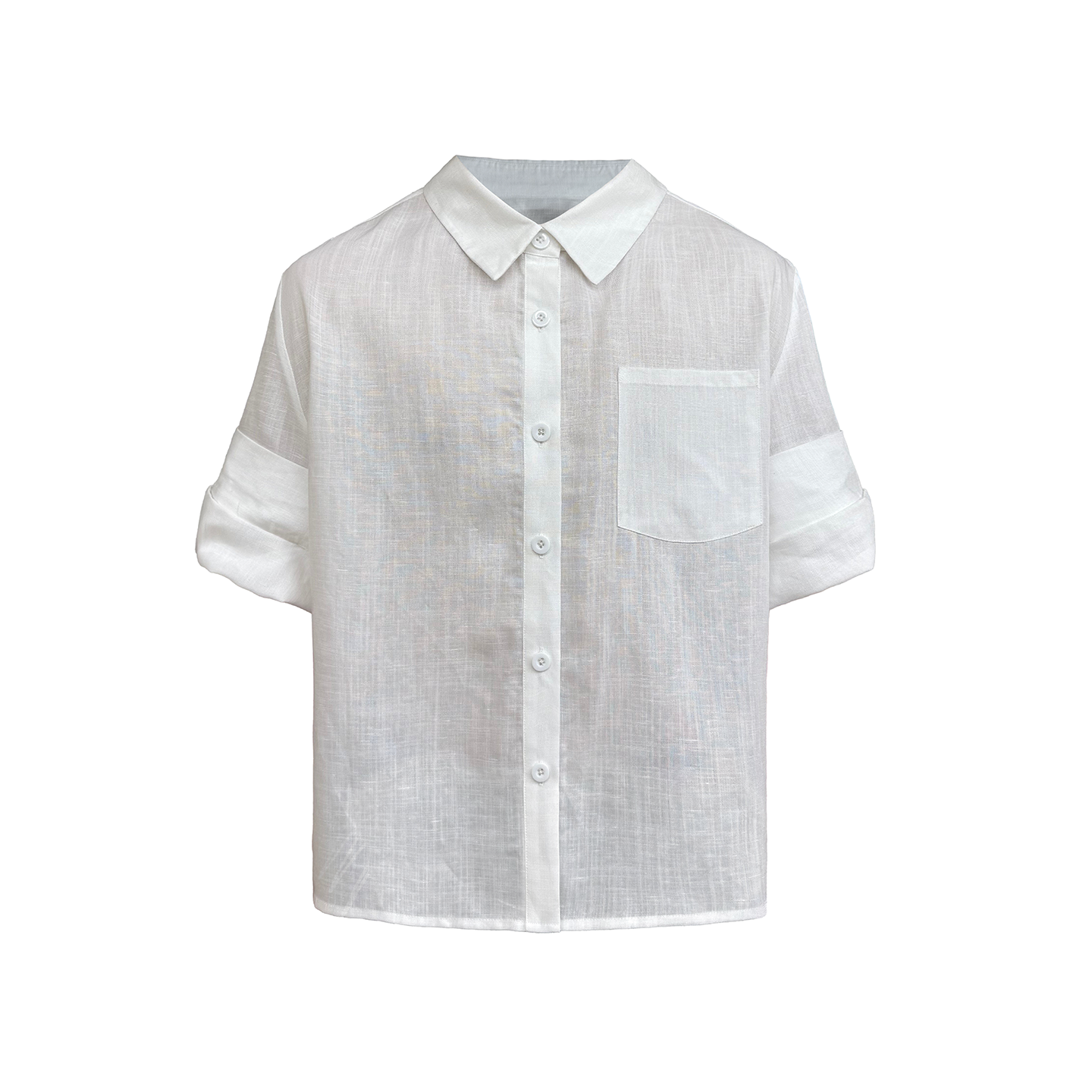 "Pulse" Tencel Linen Rolled Edge Shirt