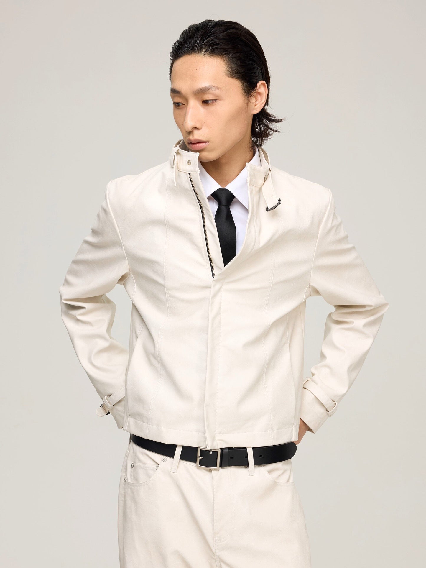 Vintage Leather Cropped Jacket