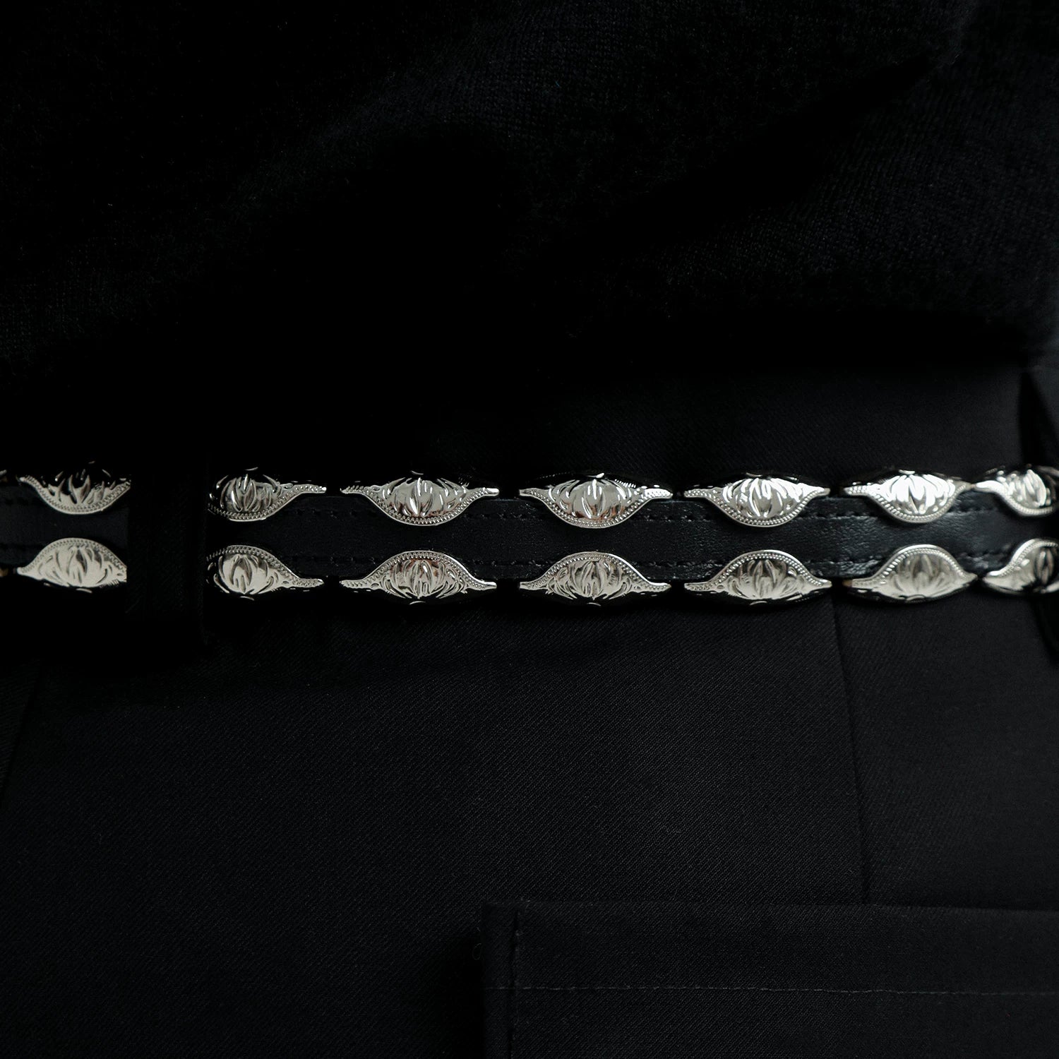 Commensal Botane Vintage Engraved Leather Belt