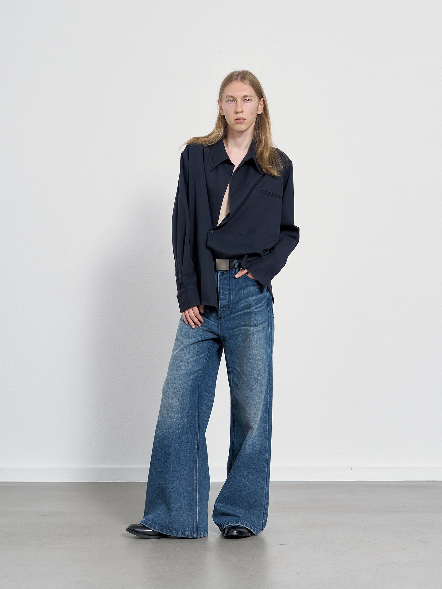 Faded bootcut jeans