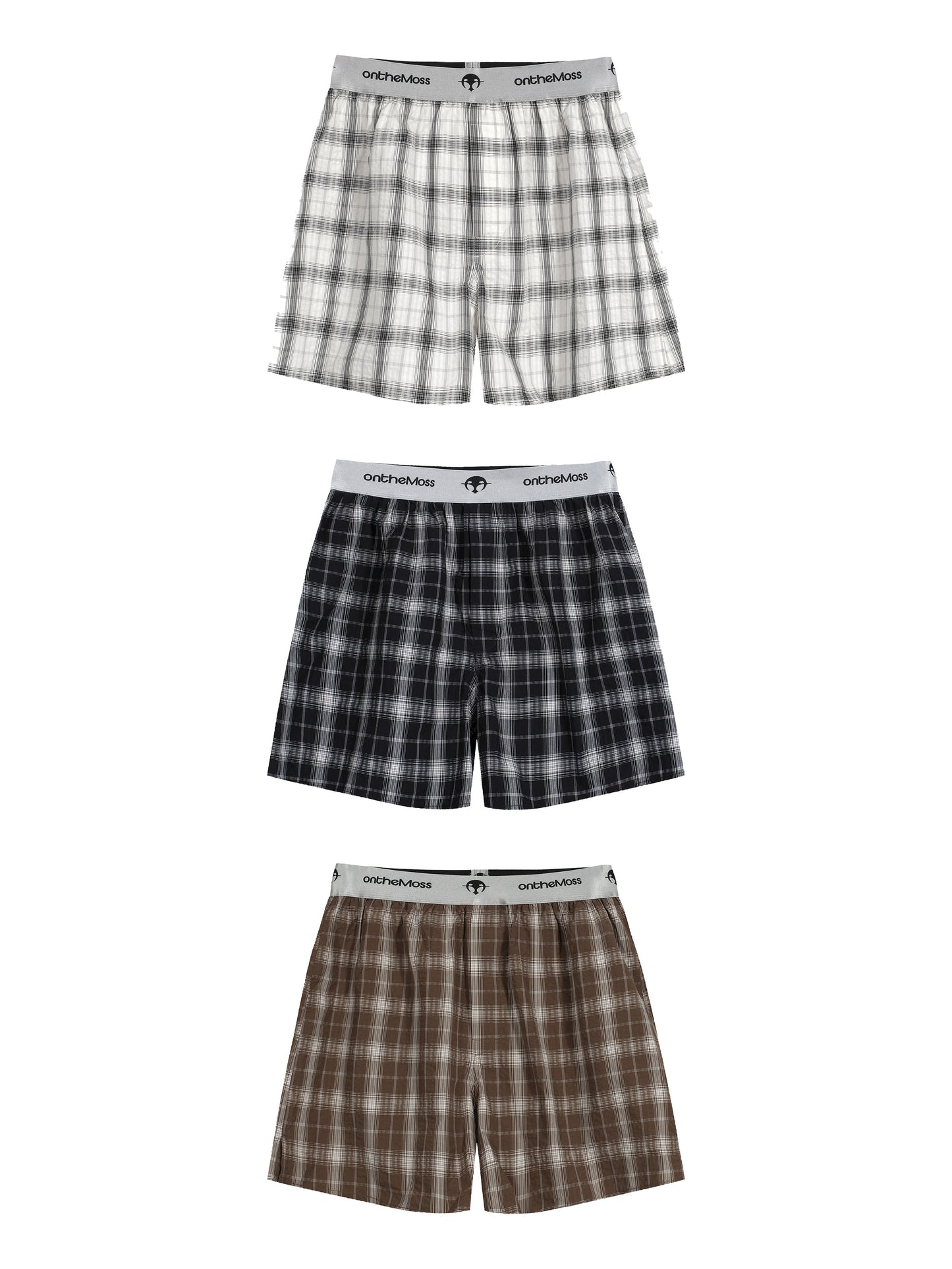 Checked boxer shorts
