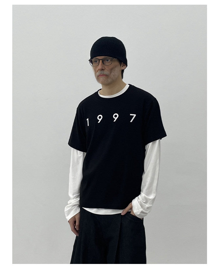 Printed slim short-sleeve T-shirt