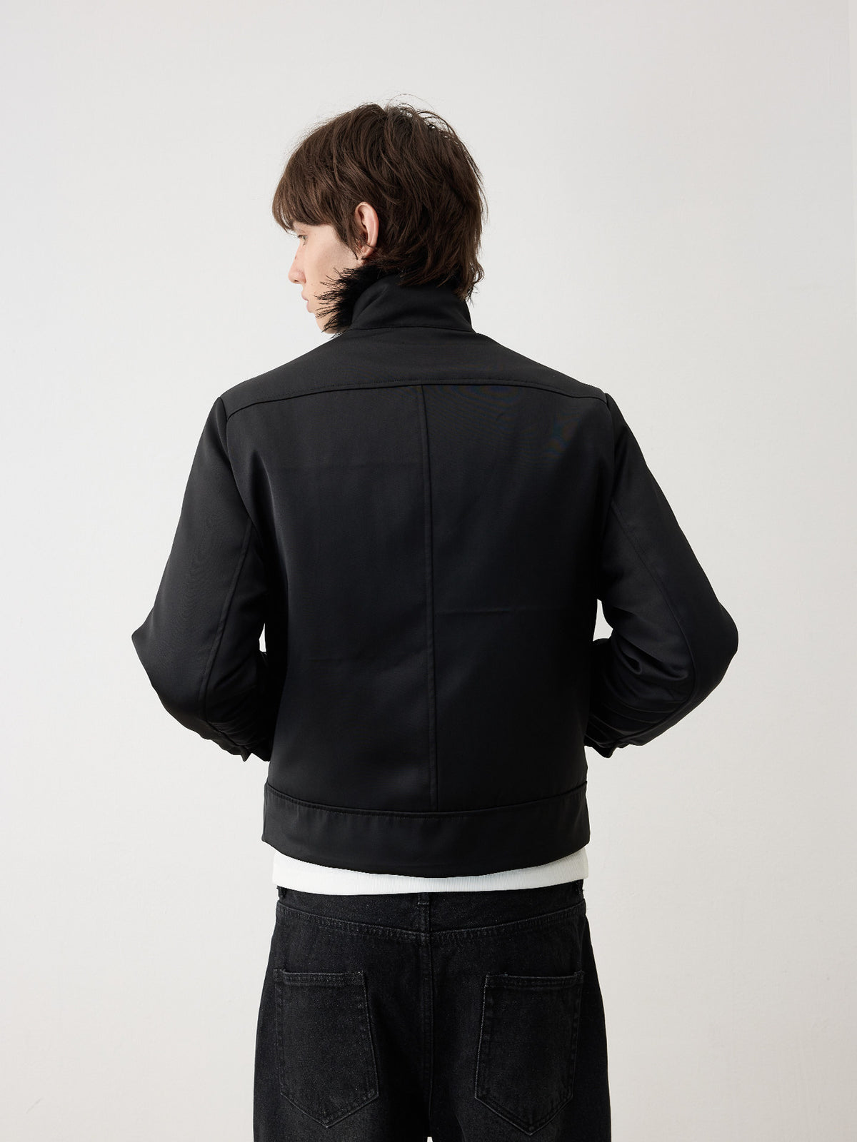 Wool Collar Slim Fit Jacket