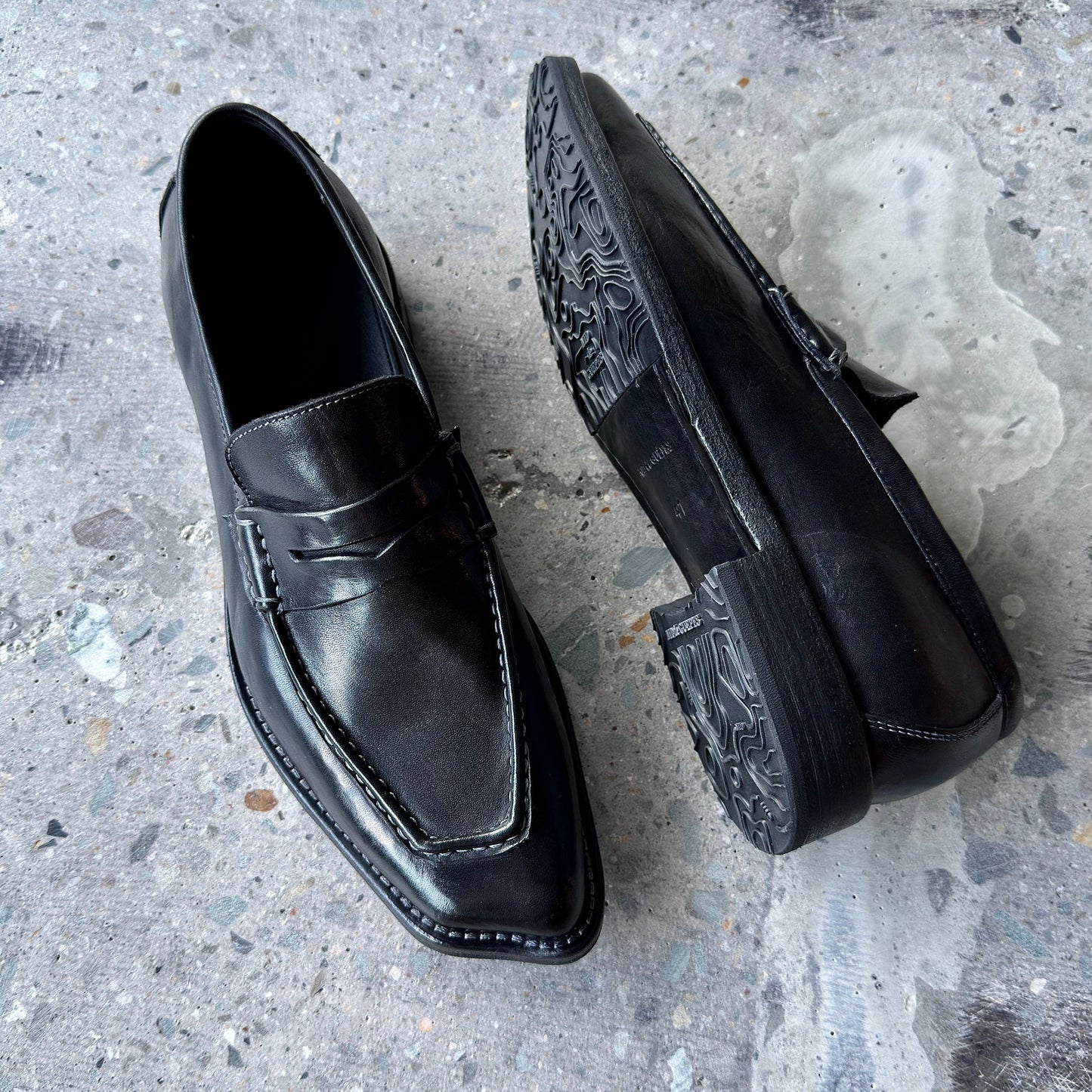 Pointed Toe Washable Horsehide Loafers