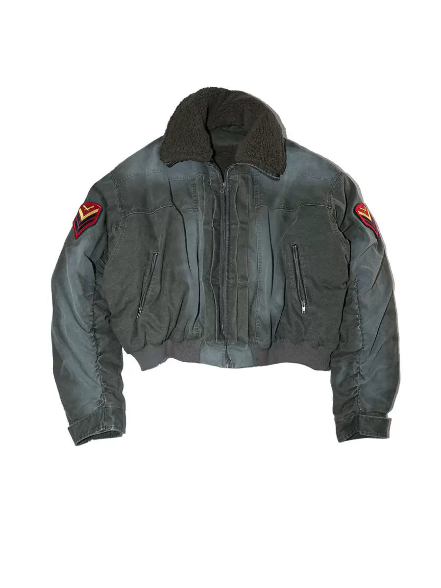 Washed Green vintage Padded Jacket