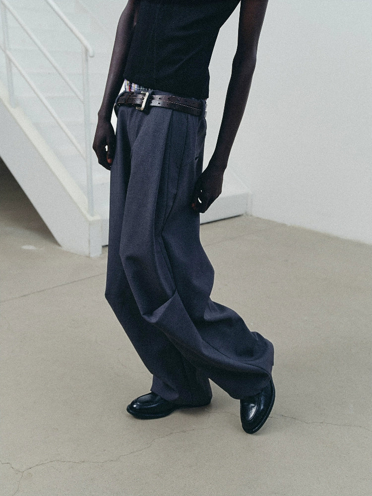 3D Draped Cut Trousers