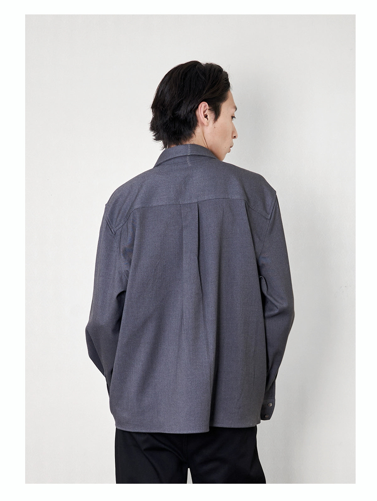 "embrace" wool Tencel embroidery shirt