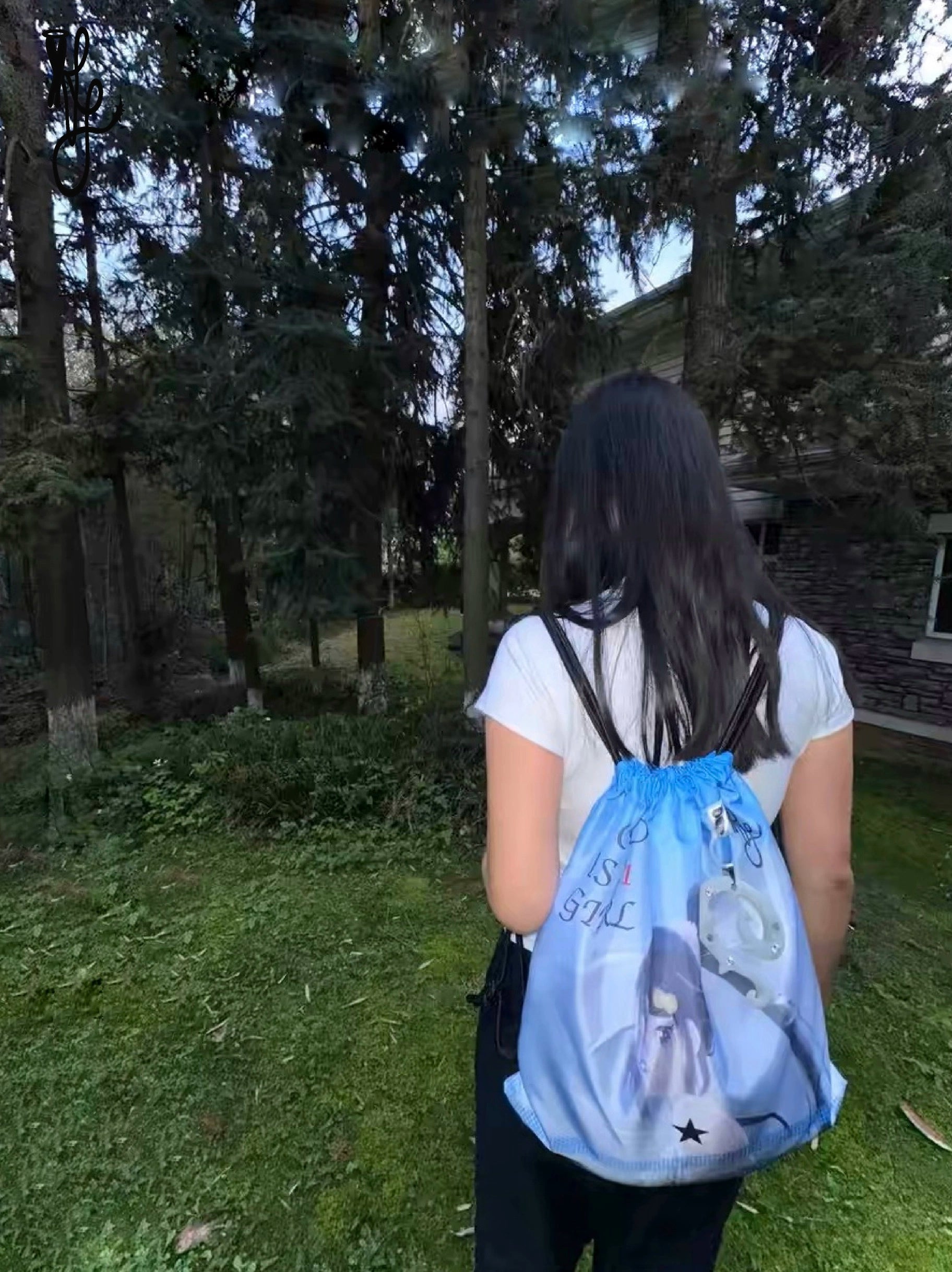 Girlhood Series Drawstring Waterproof knapsack