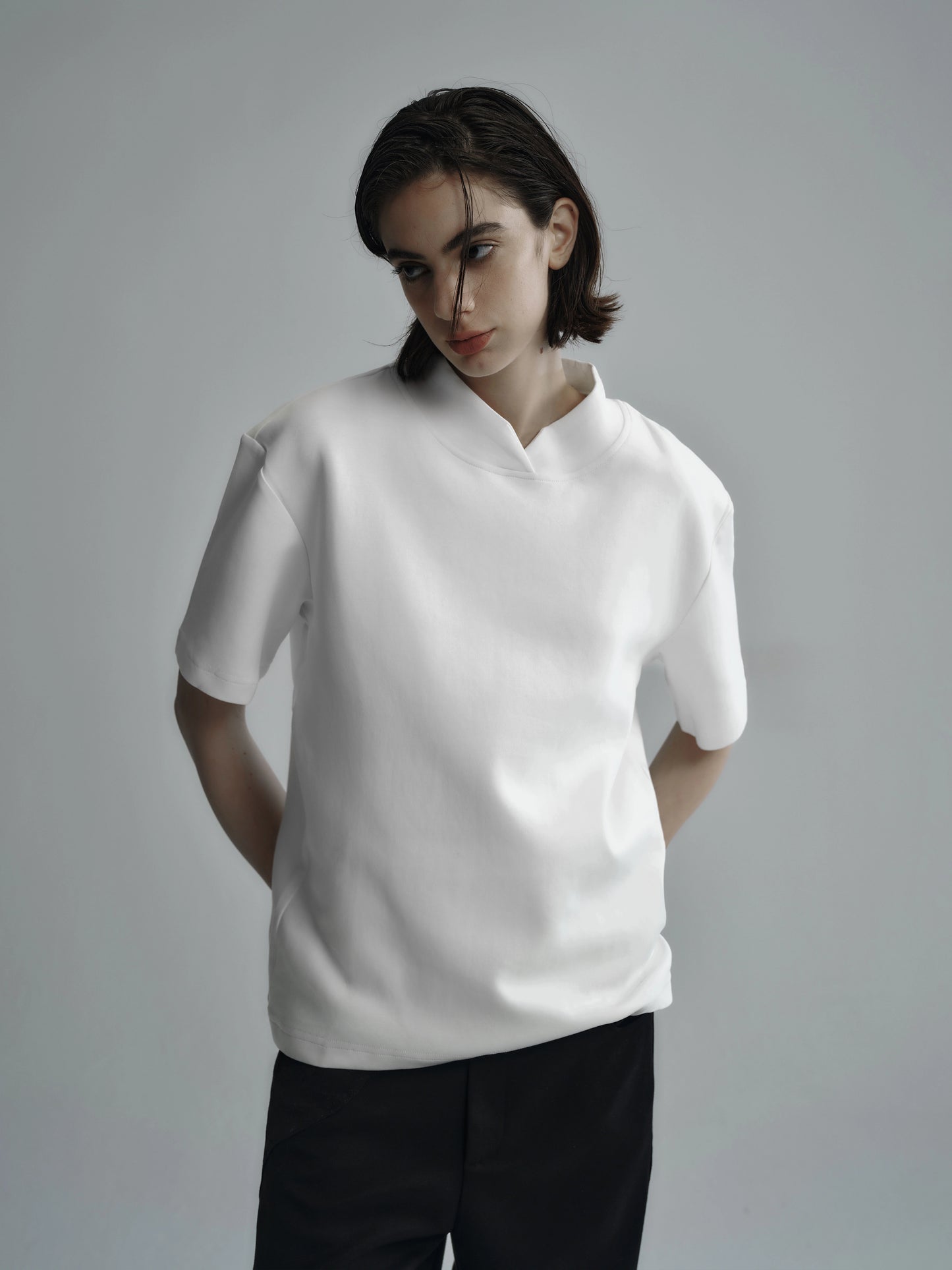 Petal Collar Short Sleeve T-Shirt
