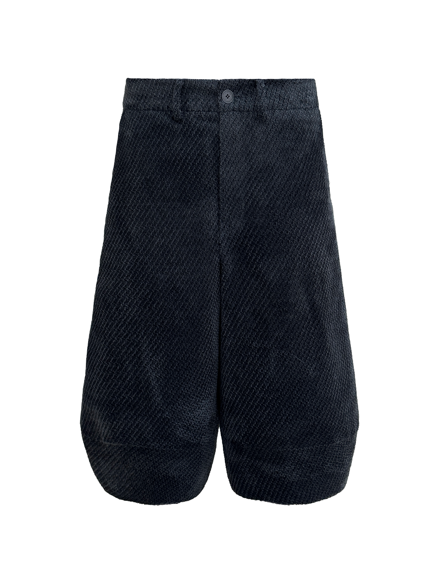 Layered velvet shorts
