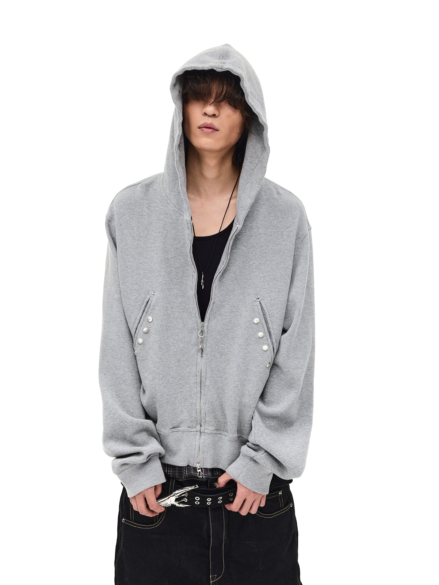Studs Zip Hoodie