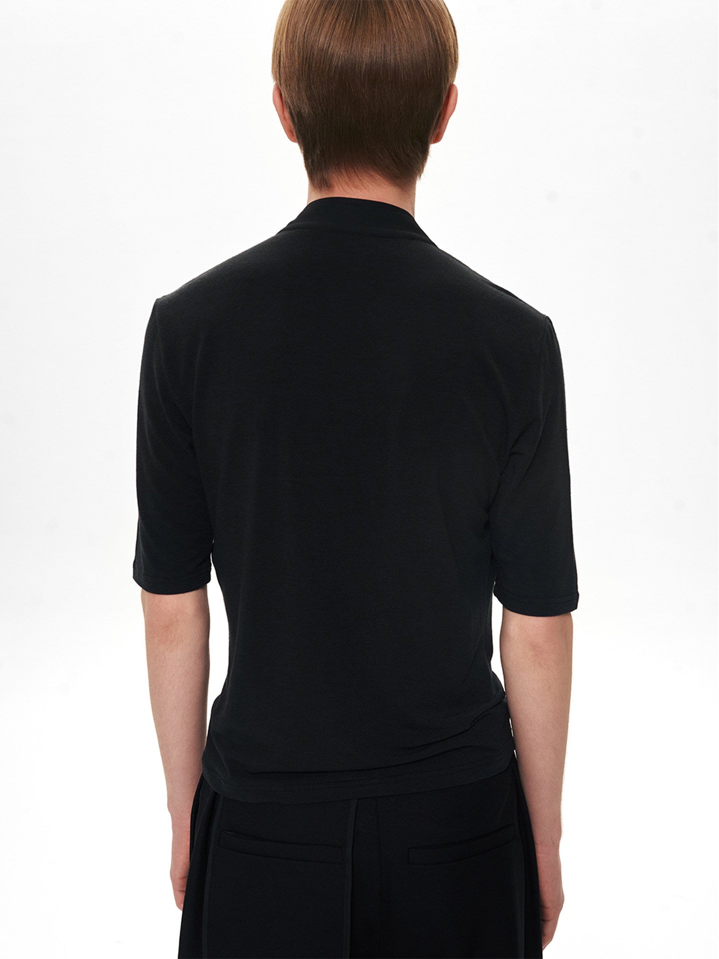Blackview Stone Paneled Slim Fit Short Sleeve Lapel Shirt