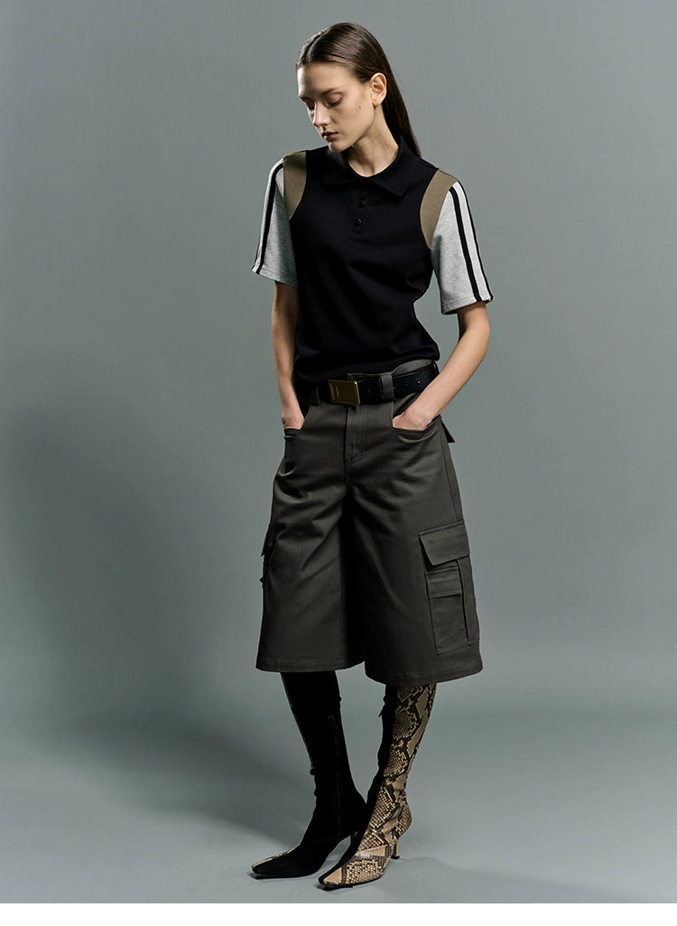 Cargo cropped shorts