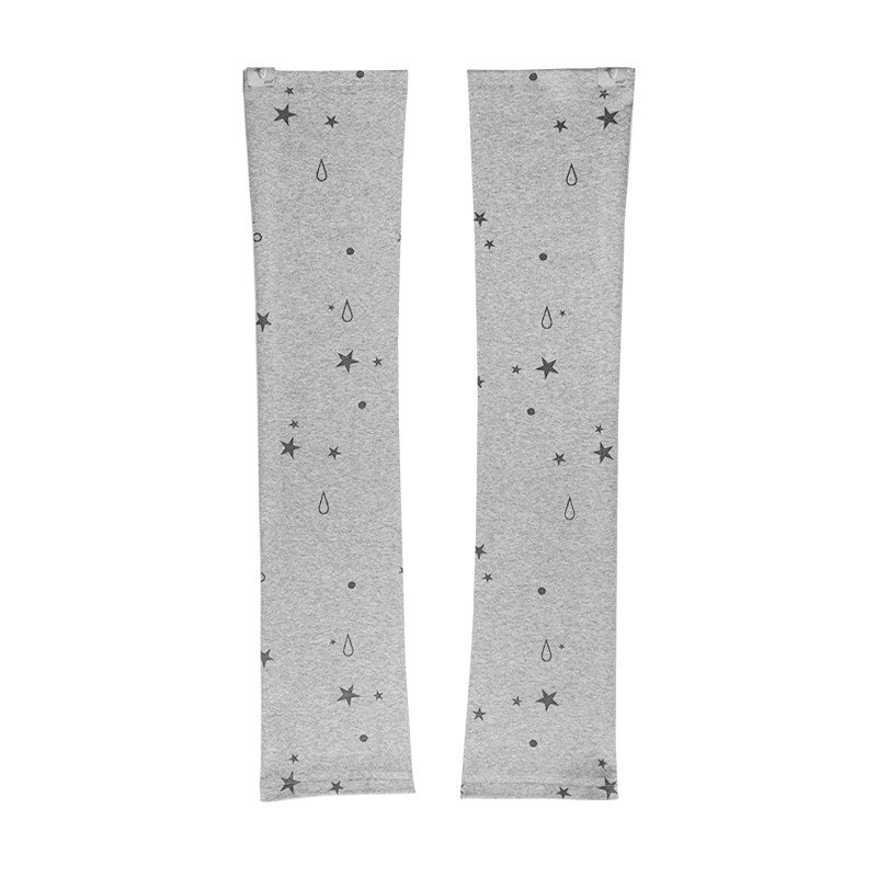 "Tears Star" stretch knit print socks